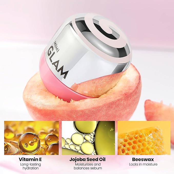 Lip Moisturizer, Fruity Aroma Lip Mask Hydrating Balm with Stick, with Jojoba Seed Oil, Hydrating Prevention Dry & Cracked, Reduce Fine Lines, Full Looking & Irresistible Lips, 02 Grape