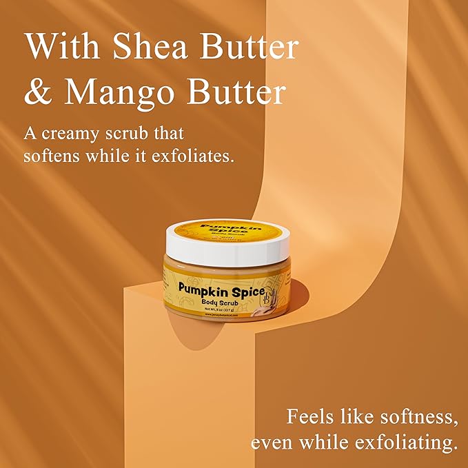 Jersey Botanical Shea Sugar Body Scrub – Exfoliating, Hydrating & Moisturizing Skin Care with Shea Butter, Smooth & Soften Skin, 8 oz (Birthday Cake)