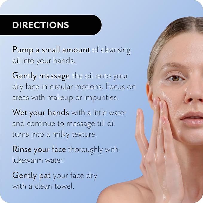The Act Face Cleansing Oil – Hydrating Makeup Remover & Deep Pore Cleanser | Natural Oils with Grape Seed | Men & Women Cleansing Facial Wash for All Skin Types, Vegan & Cruelty Free | 3.72 fl oz