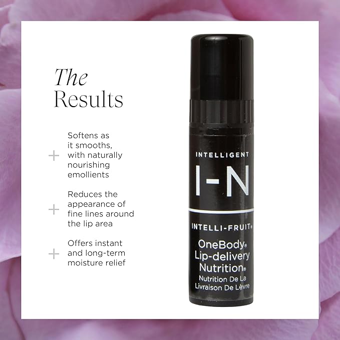 OneBody Lip Delivery Nutrition Balm, Antioxidant-Rich Lip Treatment Nourishes, Protects, and Perfects, for All Skin Types, Vegan, 0.3 Oz