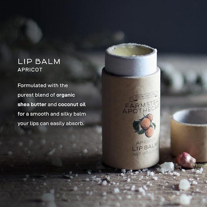 Farmstead Apothecary Lip Balm (Apricot, 2 Pack)