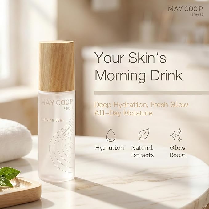 MAY COOP Raw Morning Dew Face Mist | Korean Hydrating Mist with Maple Water & Hyaluronic Acid, Lightweight Facial Spray for Refreshing Daily Care, Suitable for Sensitive Skin, 2.71 fl oz