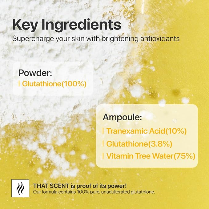 numbuzin No.5 Glutathione TXA Dark Spot Ampoule, Targeted Tone Care Concentrate for Dark Spots & Uneven Skin, Tranexamic Acid, Niacinamide, Vitamin Tree Water, Korean Skincare, 10.7g