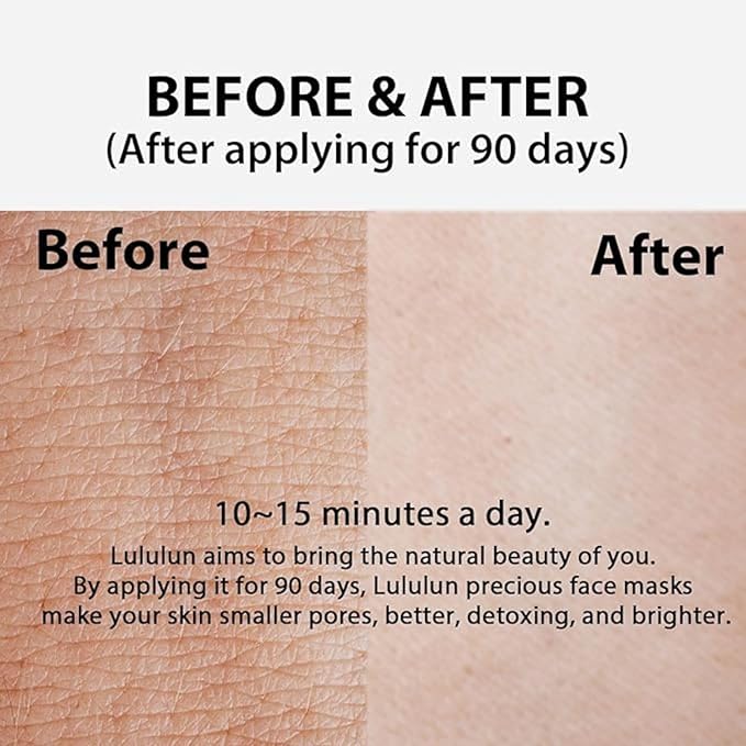 Lululun 32EA Anti Aging Face Mask Sheet for Women & Men, Hydrating Sheet Mask for Even-Toning Skin, Organic Face Mask, Daily Facial Mask Skincare with Green Tea & Shiso Leaf, PRECIOUS CLEAR