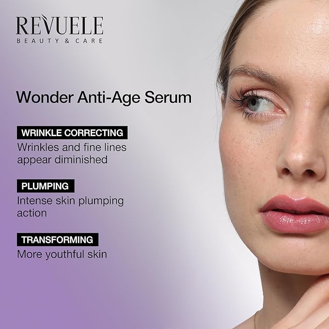 REVUELE Wonder Anti-Age Serum, Hydrating Face Serum with Vitamin C, Niacinamide & Peptides 1 fl.oz