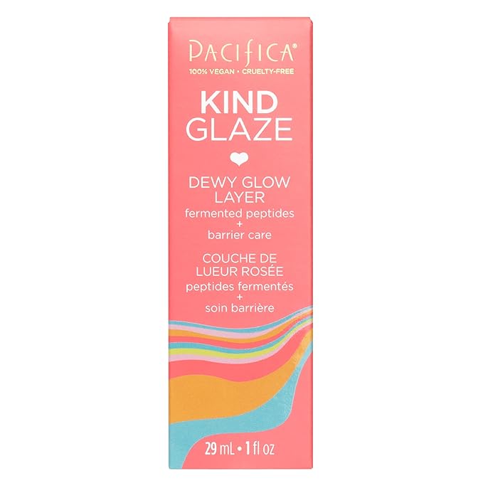 Pacifica Makeup Primer – Kind Glaze Dewy Glow Layer, Hydrating Primer with Vegan Collagen, Squalane & Ceramides for Soft-Focus Radiance, Vegan & Cruelty-Free, 1 fl oz (Pack of 2)