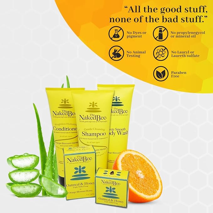 The Naked Bee Nourishing Body Lotion for All Skin Types (8 oz) Moisture Replenishing Lotion for Dry Skin with Jasmine & Honey
