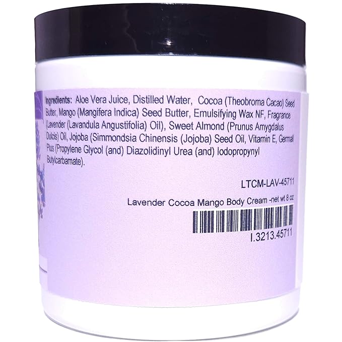 Blossom to Bath Lavender Cocoa Mango Body Cream (8 Ounce) - Pure Essential Oil Fragrance - Feels Like A Lotion And Works Like A Butter with a Relaxing Comforting Scent