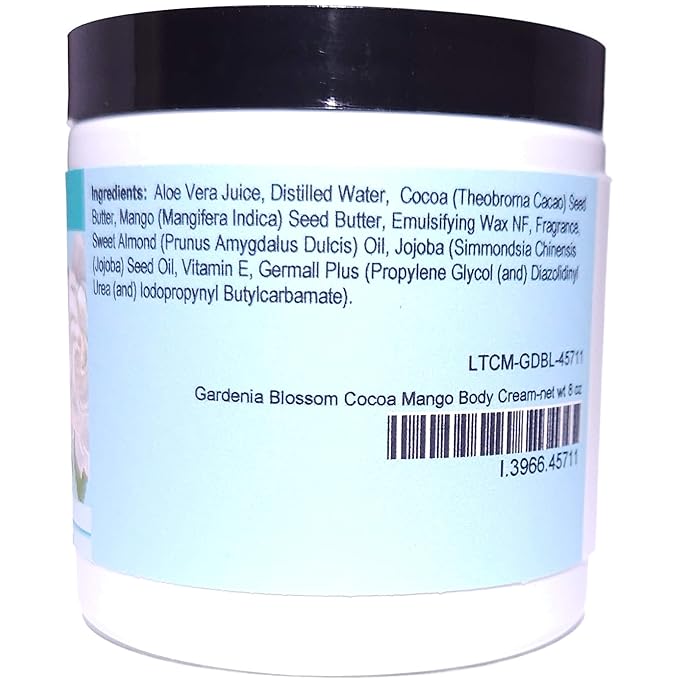 Gardenia Blossom Cocoa Mango Body Cream (8 Ounce) - Phthalate Free Fragrance - Feels Like A Lotion And Works Like A Butter with a Rousing Floral Scent