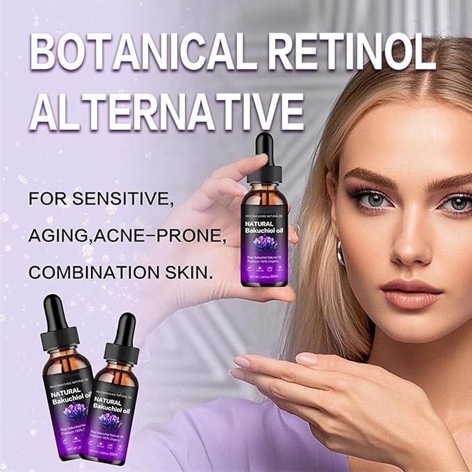 ARCHIDATE Organic Bakuchiol Oil, Natural Bakuchiol Oil for Face, Reduce Fine Lines & Wrinkles, Improve Dullness Roughness, Moisturizing Skin, Lightweight Suitable for all Skin Types