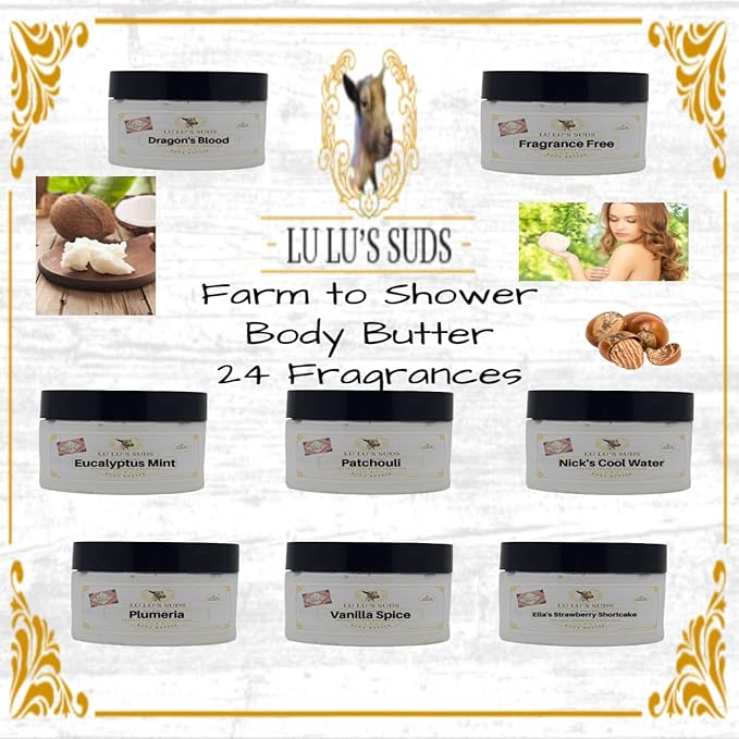 Lu Lu's Suds Hand Made All Natural Body Butter (8 oz, Parker's White Sands)