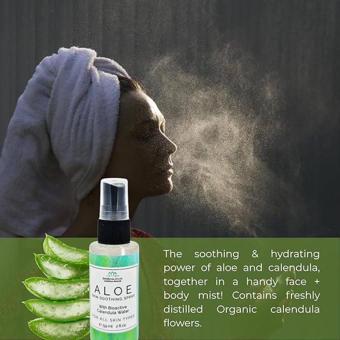 Calendula and Aloe Hydrating Facial Mist with Organic Aloe Vera and Calendula – Vegan, Non-GMO – 2 oz Spray Bottle