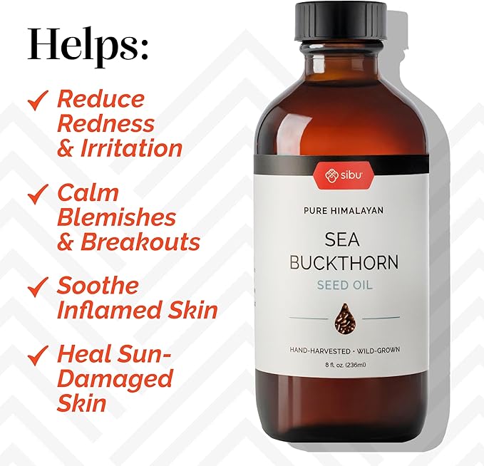 sibu Premium Himalayan Sea Buckthorn Seed Oil, 16 oz