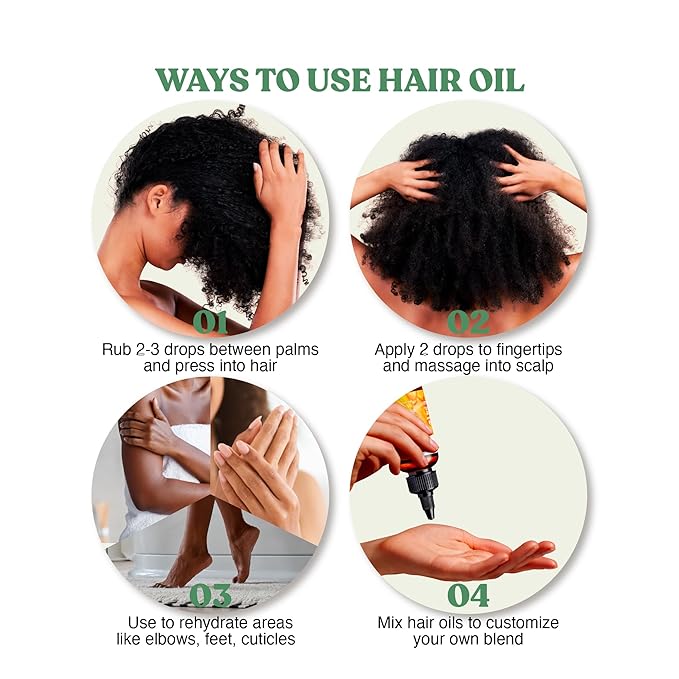 Red by Kiss Professional 99.9% Natural Hair Oil, Organic Vegan Oil Blend for Hair Growth & Strengthen Hair, Biotin Infused, Moisturize Add Shine & Smooth Hair (Vitamin E, 2.5 Fl Oz)