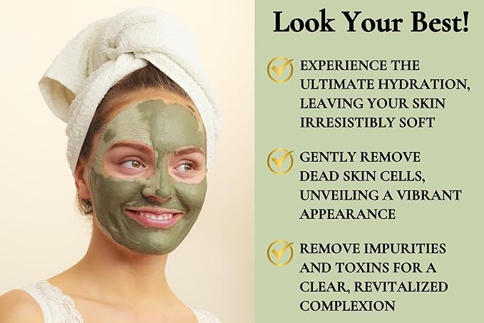 Moisturizing Face Mask For Dry Skin - Organic & Natural Skincare With Neem & Clay - Hydrates & Softens Skin - 100% Plant-Based, Cruelty-Free, Preservative-Free, & Eco-Friendly, 7 oz