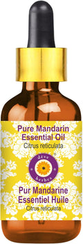 Deve Herbes Pure Mandarin Essential Oil with Glass Dropper 15ml (0.50 oz)