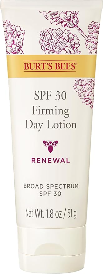 Burt's Bees Renewal SPF 30 Firming Day Face Lotion With Bakuchiol,Sunscreen Face Lotion With Natural Retinol Alternative,98 Percent Natural Origin Skin Care,1.8 oz. Tube,(Pack of 2)