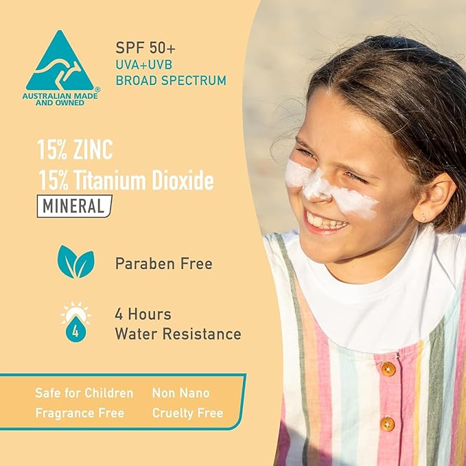 Sun Zapper Zinc Oxide Sunscreen Stick SPF 50+ White – Mineral Sunscreen Stick for Face, Water Resistant Zinc Sunblock for Nose and Cheeks, Broad Spectrum, Travel Size 12g (0.42 oz), Australian Made