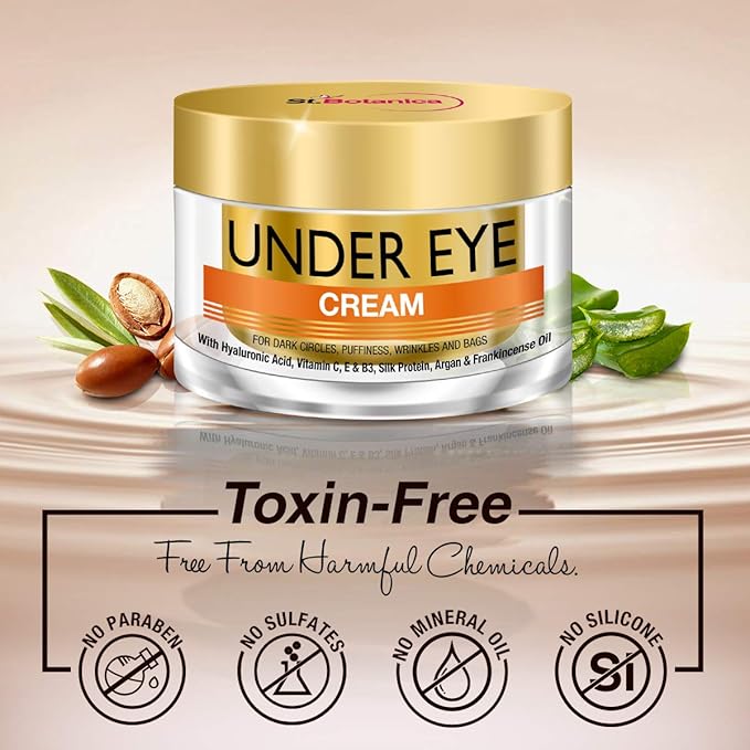 StBotanica Pure Radiance Under Eye Cream - For Dark Circles, Puffiness, Wrinkles and Bags - 50g