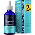 Hyaluronic Acid Serum for Face (2 Oz) for Skin and Lips - Hydrating & Moisturizing Serum for All Skin Types, Paraben-Free & Fragrance-Free