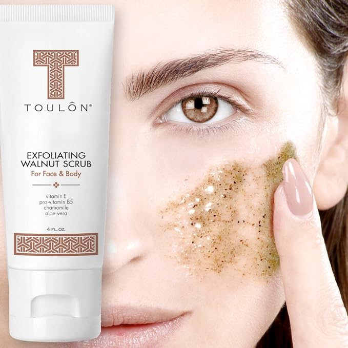 Exfoliating Face Scrub - Exfoliate Scrub - Face and Body; Walnut Facial Exfoliator. Great Exfoliant for Women or Men