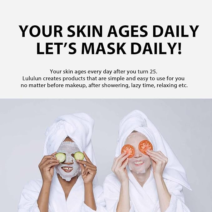 Lululun 7EA Anti Aging Face Mask for Women & Men Uneven-Toning, Dull Skin, Moisturizing Face Mask Sheet by Vitamins, Perilla& Avocado Extract, Japanese Face Masks Skincare& Sheet Mask, PRECIOUS CLEAR