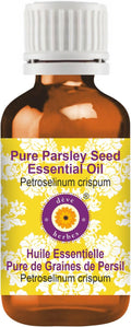 dève herbes Parsley Seed Essential Oil (Petroselinum crispum) Pure | Non-Sticky | Non-Greasy | Lightweight | Men & Women | All Skin Types | Steam Distilled 30ml (1 oz)