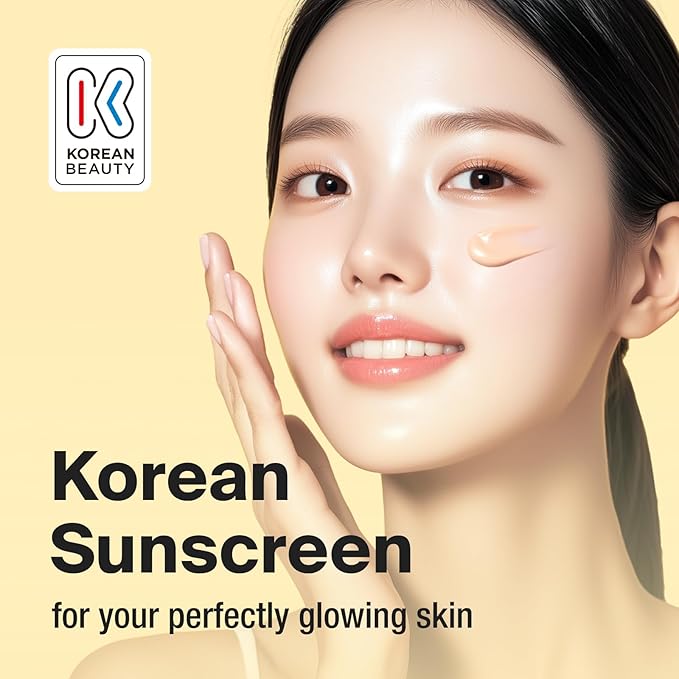 GANGNAM GLOW Day Shield Perfect Sunscreen SPF 50 - Effortless Tinted Sunscreen with Zinc Oxide, Sheer Moisturizer for face, Quick Absorption, Broad Spectrum, All Skin Types, Korean Skincare, 1.69 floz