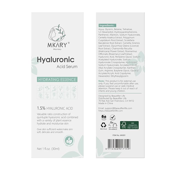 Deep Moisturizing Acid Serum, Hydrating & Soothing Face Serum with Pure Plant Essence, Anti-Aging Skin Care Formula for All Skin Types, Post-Sun Care, 3 Pack, 1 fl oz Each