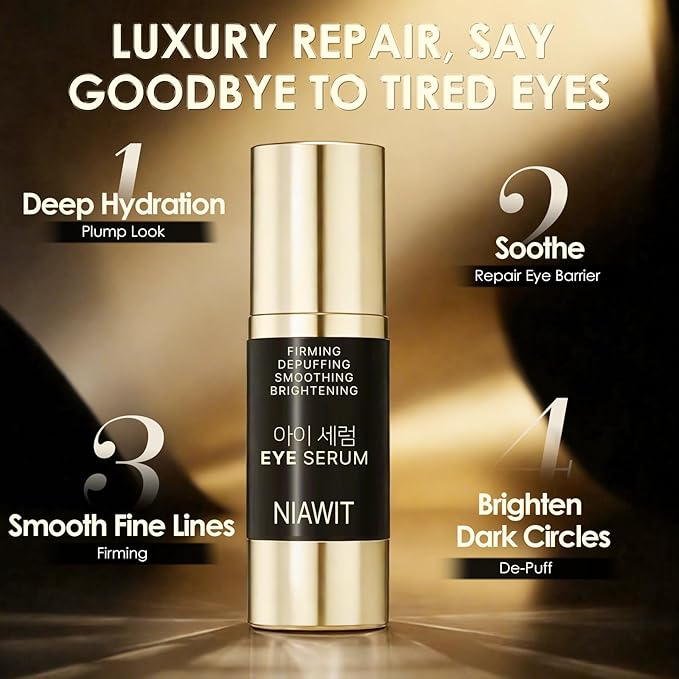 Eye Serum for Dark Circles and Puffiness - Advanced Anti-Aging Under Eye Treatment for Wrinkles, Bags and Fine Lines - Hydrating and Firming Formula to Brighten and Revitalize Tired Eyes