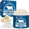 Beef Tallow Sunscreen – Natural Tallow & Zinc Oxide Sunblock Cream for Face & Body – Reef Safe, Non-Greasy Formula with Red Raspberry, Carrot Oil – Sun Protection Suitable for Dry and Sensitive Skin