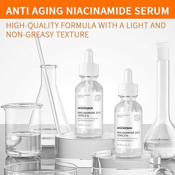 Niacinamide 10% + Zinc 1% Serum, Anti-Aging Niacinamide Serum for Face, 2PCS Moisturizing Facial Serum for All Skin Type, Women Face Skin Care.