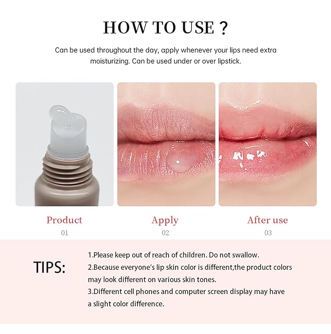 Lip Glowy Balm Butter Lip Balm Moisturizing Hydrating Lip Mask Repair Moisturizer Plumps Lips Care Lip Treatment for Dry Cracked Lip, Glossy Finish, Vegan Lip Balm Chapstick, #1 Vanilla
