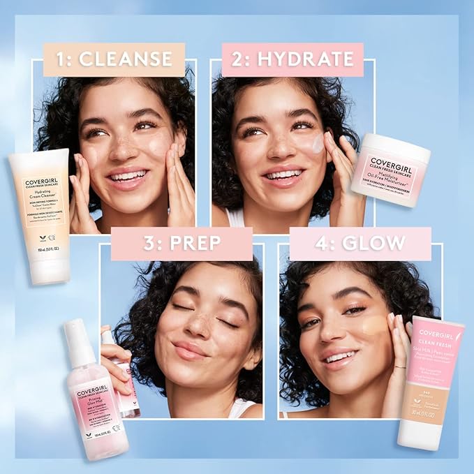 COVERGIRL Clean Fresh Skincare Mattifying Oil-Free Moisturizer, 2.0 Oz (Pack of 2)