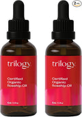 Trilogy Certified Organic Rosehip Oil Duo, Intensive Nourishment, Improves Appearance of Scars, Stretch Marks, Fine Lines, & Wrinkles, 1.5 fl oz Each