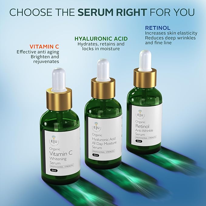 Organic Hyaluronic Acid Serum for Face – 30ml Hydrating Serum – Hyaluronic Acid Serums for Deep Moisture, Plumping & Anti-Aging
