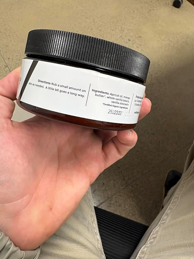 Earthley Wellness, Whipped Body Butter, Vanilla, Ultra-Hydrating & Nourishing, Softens & Soothes Dry Skin, Made with Real Vanilla Beans, Rich in Mango Butter & Apricot Oil (8oz)