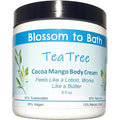 Blossom to Bath Tea Tree Cocoa Mango Body Cream (8 Ounce) - Pure Essential Oil Fragrance - Feels Like A Lotion And Works Like A Butter with an Invigoratingly Clean Scent