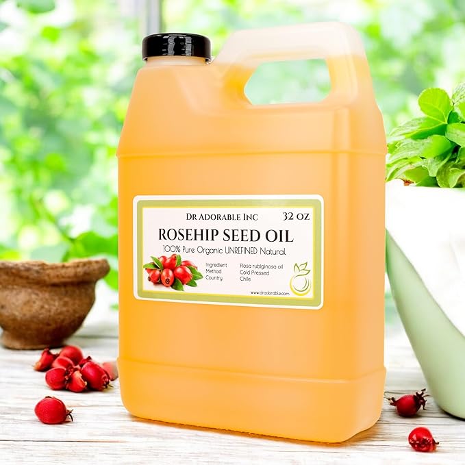 Dr Adorable - 32 oz - Rosehip Oil Unrefined - 100% Pure Natural Organic Cold Pressed