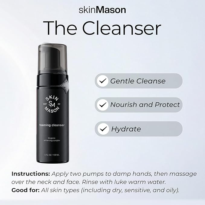Gentle Foaming Cleanser Gentle Cleanse for sensitive skin, Hydrating for dry skin, Microbiome support with biogenic complex, Supports skin barrier and moisture retention