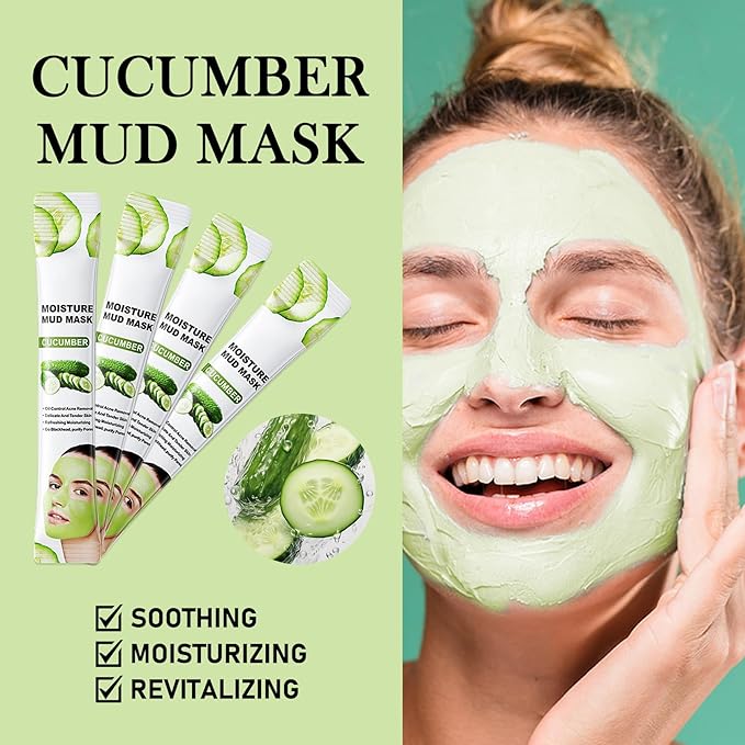 30PCS Clay Mask for Face,Vitamin C,Dead Sea Mud,Cucumber Mud Mask Set,Deep Cleansing Blackhead Remover Facial Skin Care Set,Moisturizing Face Masks for Women,Face Masks Gift Set