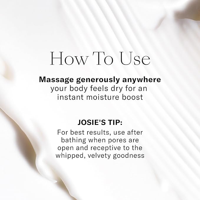 Josie Maran Whipped Body Butter - Skin Firming Body Cream with Argan Oil, Whipped Shea Butter, Avocado Oil & Essential Fatty Acids - Radiance-Boosting Skincare - Vanilla Bean (2 Fl oz)