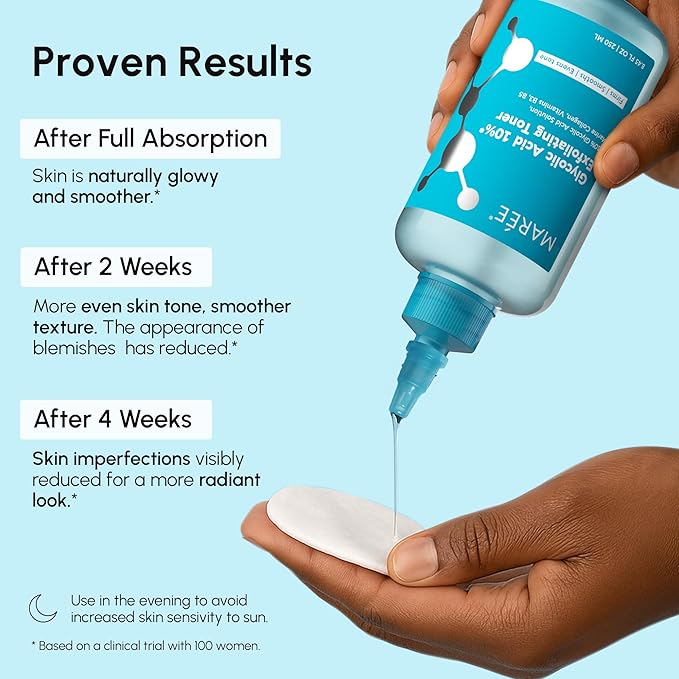 MAREE Toner Glycolic Acid Exfoliating Toner for Face 2 PACK Acido Glicolico para Manchas