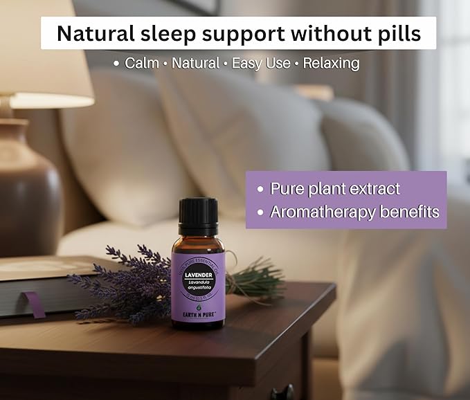 Earth N Pure Lavender Essential Oil Steam Distilled, Natural and Therapeutic Grade for Skin, Hair, DIY and Aromatherapy | 50 ml