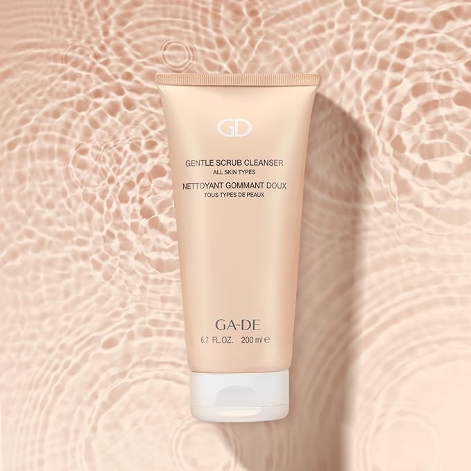 GA-DE Gentle Scrub Cleanser - Exfoliating Face Scrub with Hyaluronic Acid, Panthenol, and Vitamin E - Infused with Silica Beads - 6.7 oz