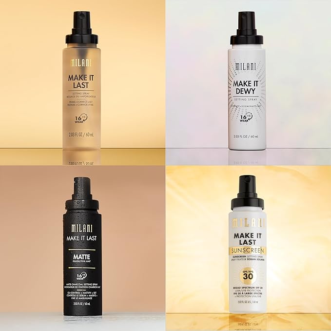 Milani Setting Spray + Primer, Make It Last Dewy - Dewy Finish Moisturizing Formula for Glow on the Go, Setting Spray for Makeup and Face Primer, Prime + Set + Hydrate, 2.03 Fl. Oz