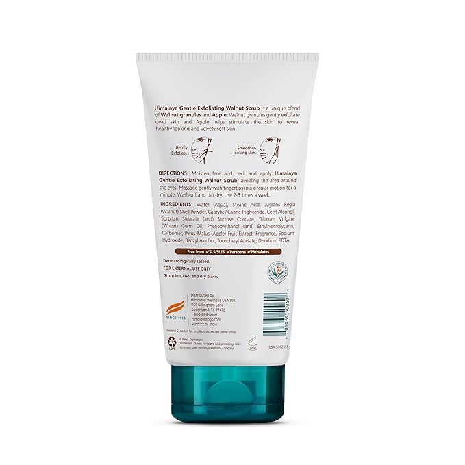 Himalaya Gentle Exfoliating Walnut Scrub for Deep Cleaning & Renewed Skin, 5.07 oz