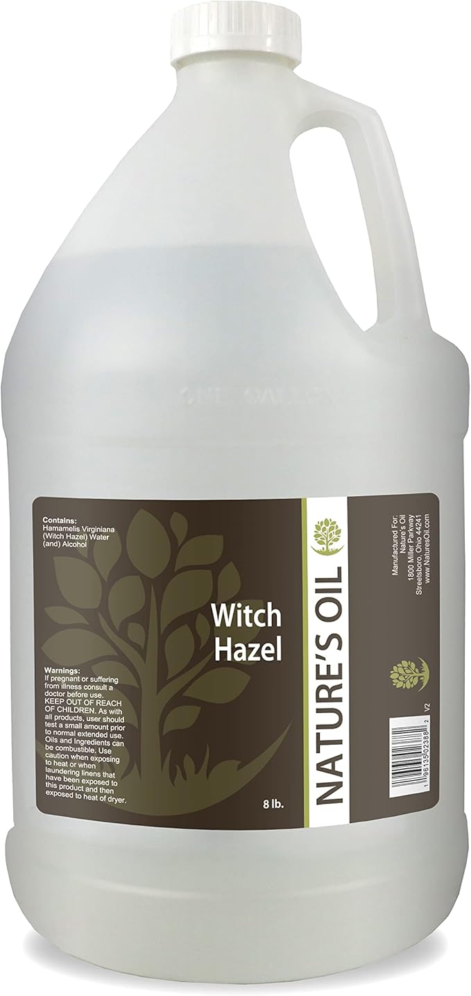 Nature's Oil Witch Hazel, 100% Natural, Fragrance Free (1 Gallon) 14% Alcohol