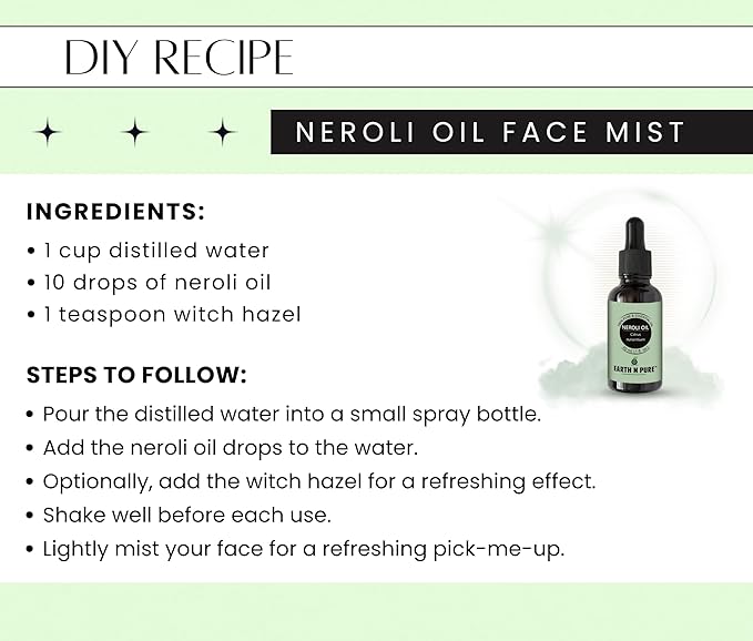 Earth N Pure Neroli Essential Oil Natural and Therapeutic Grade 100 ml