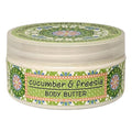 Greenwich Bay Trading Co. Scented Botanic Body Butter - Luxurious Hydration with Shea & Cocoa Butter, Enriched with Vitamin E - 8 Ounce Tub (8 oz., Cucumber & Freesia)